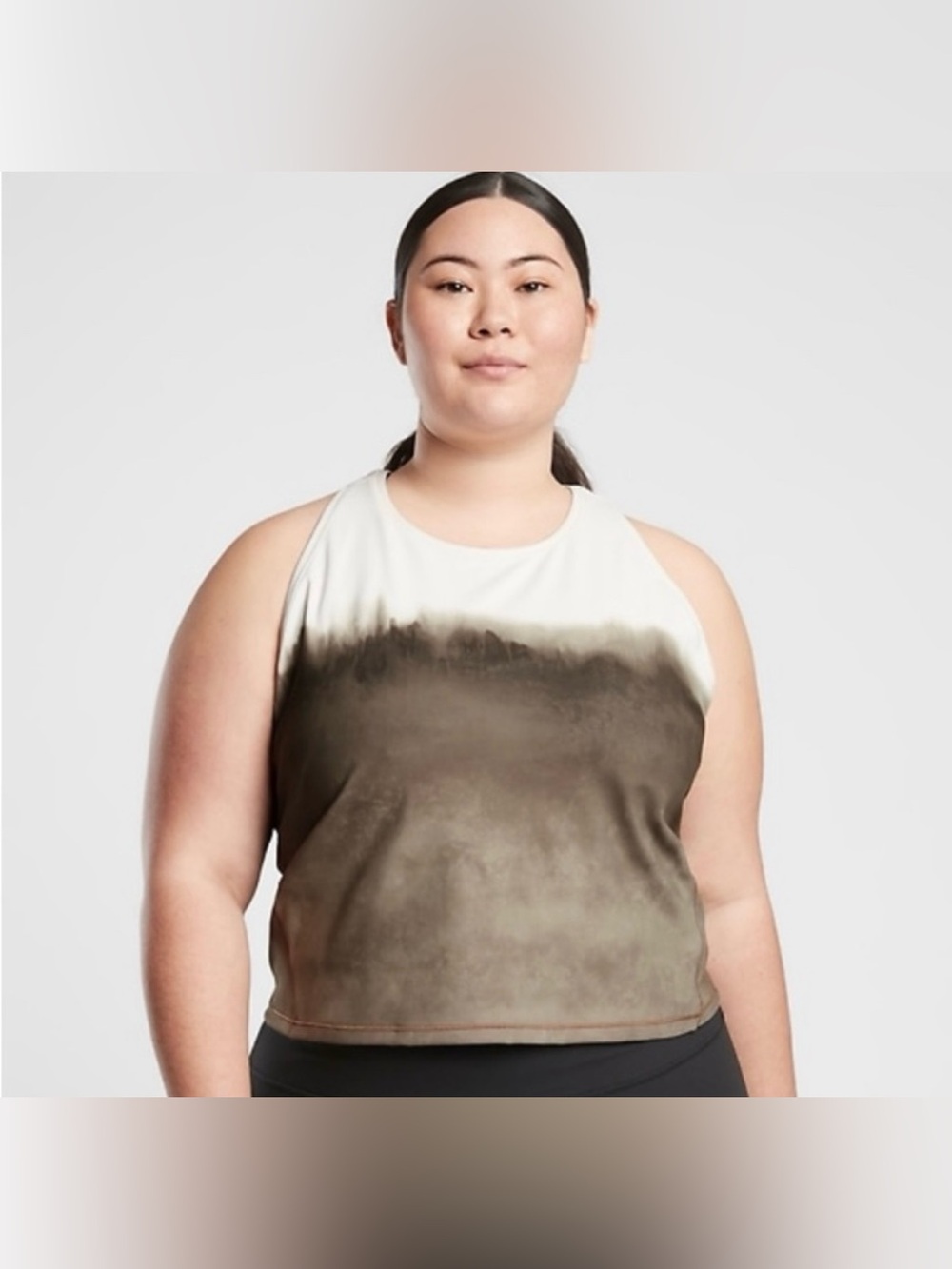 Athleta Shanti Watercolor Stripe Crop Tank Size 2X